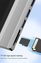 Suitable for Surface Pro 4/5/6 docking station USB to HDMI same screen card reader expansion hub eprolo
