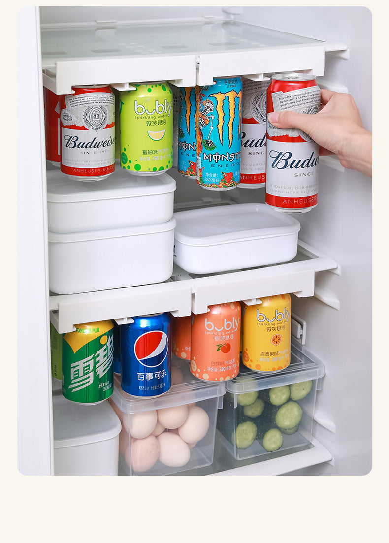 Refrigerator hanging shelf creative new space saving pop-top can storage beverage coke beer storage rack eprolo