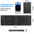 Ultra slim folding portable charging dual-mode Bluetooth keyboard with one click connection eprolo