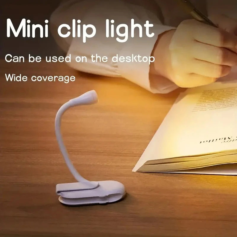 Book Light Reading Lights for Books in Bed Led Book Night Lamp Rechargeable 3 Color Stepless Brightness Clip on Reading Lamp eprolo