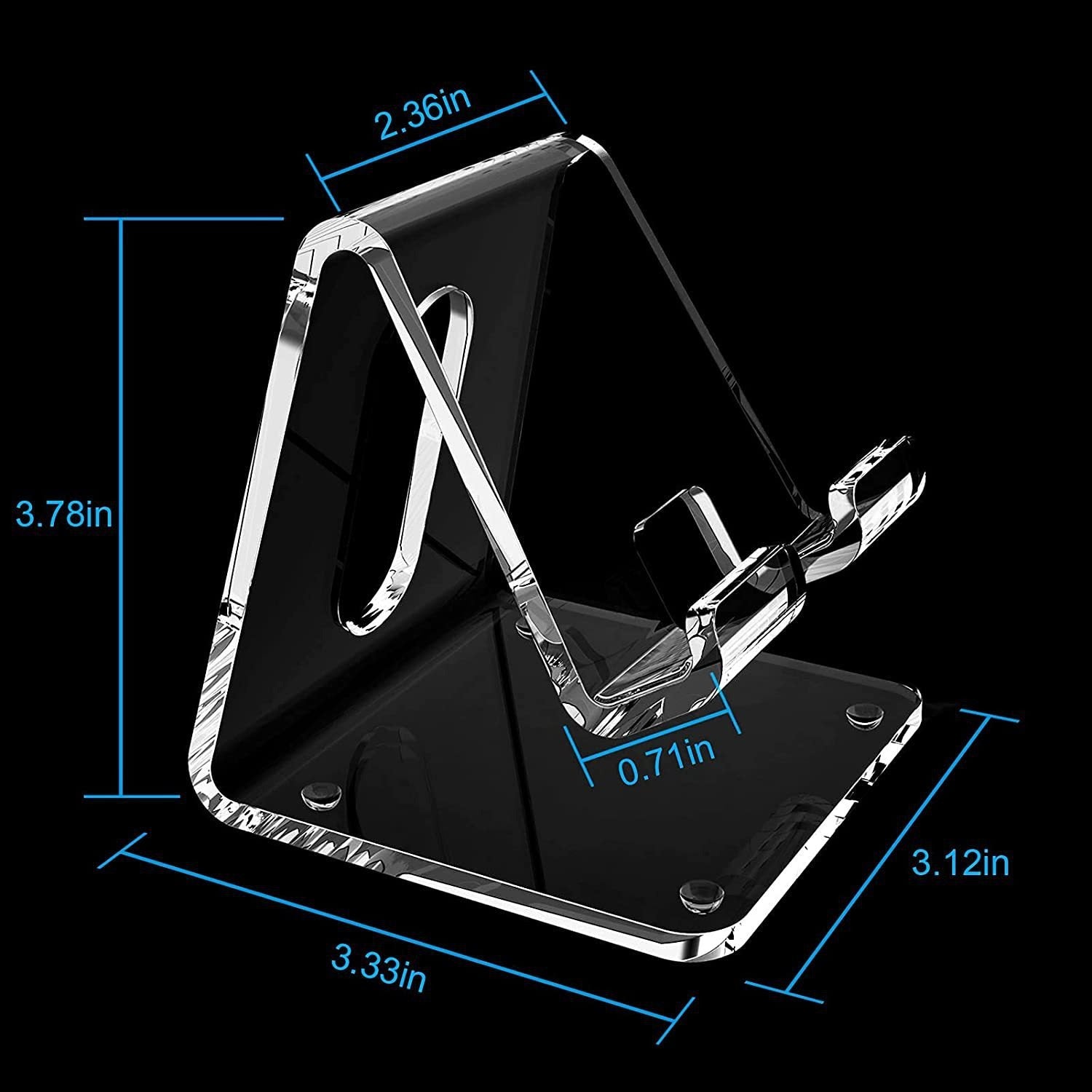 Acrylic phone stand office desk accessories desktop display mobile stand counter phone display eprolo