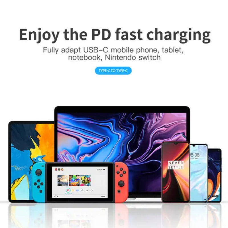 100WC toC fast charging data cable Type-C to Type-C mobile phone charging cable Charging head wiring eprolo