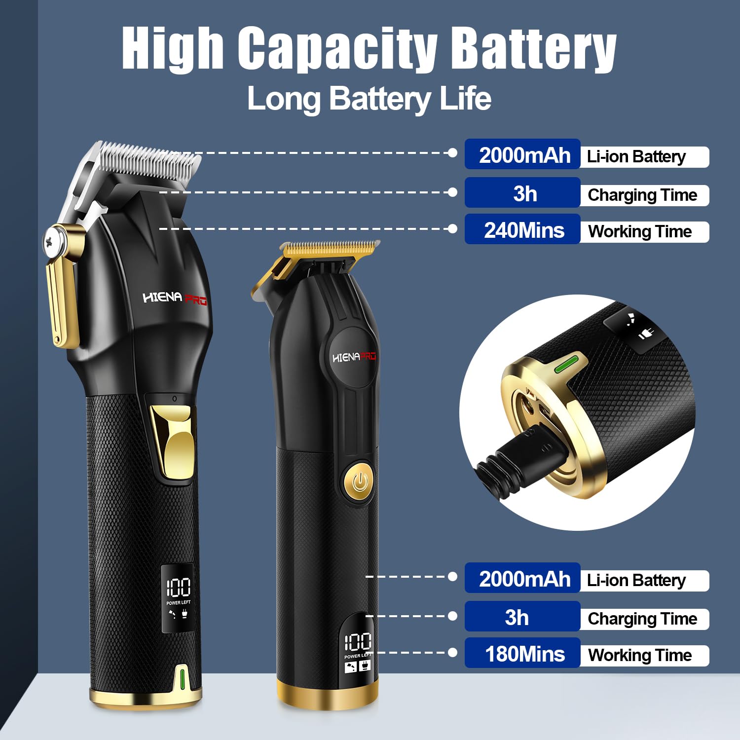 Hair Clippers – T-Liner Trimmer Set, Cordless