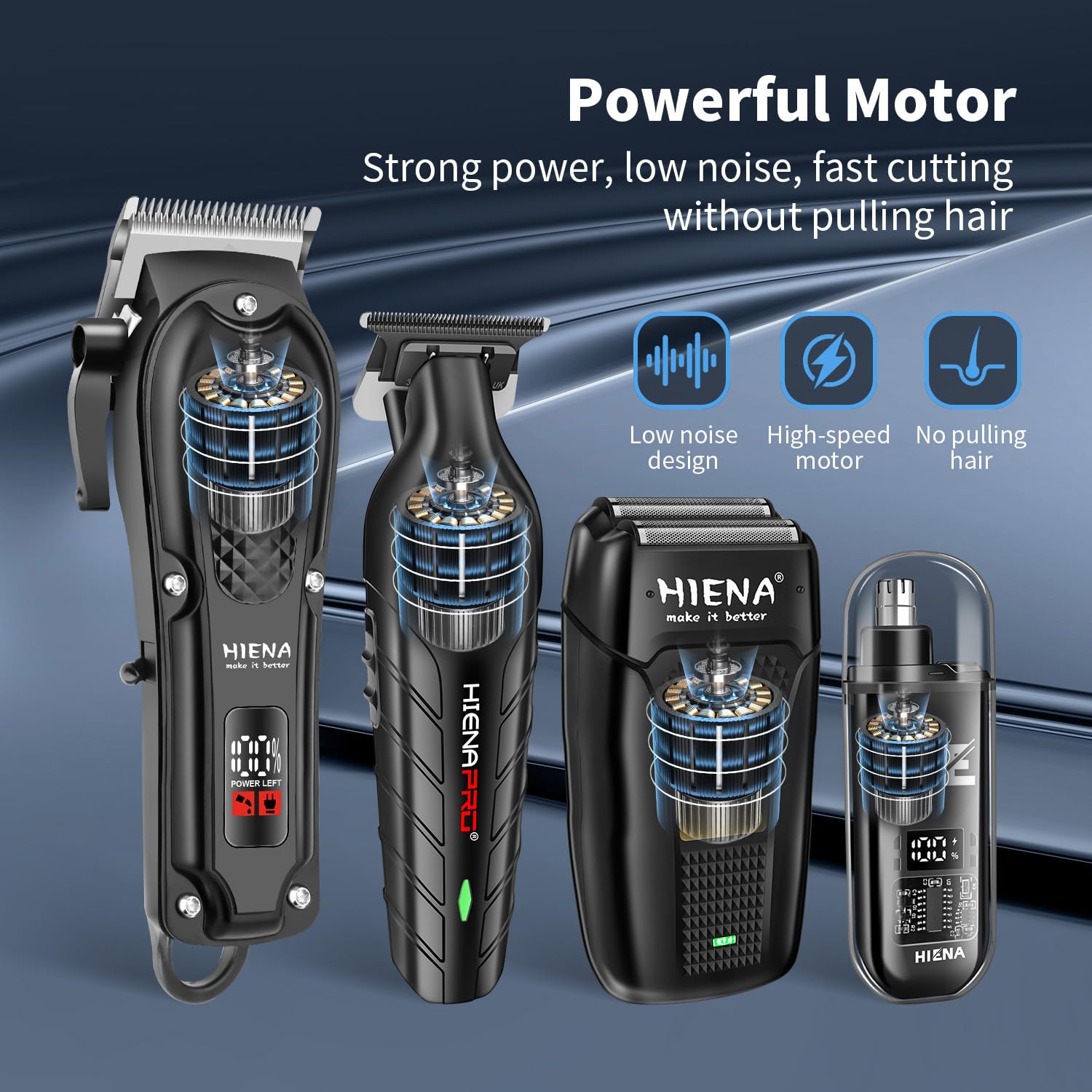 Cordless Hair & Beard Trimmer Kit – Professional