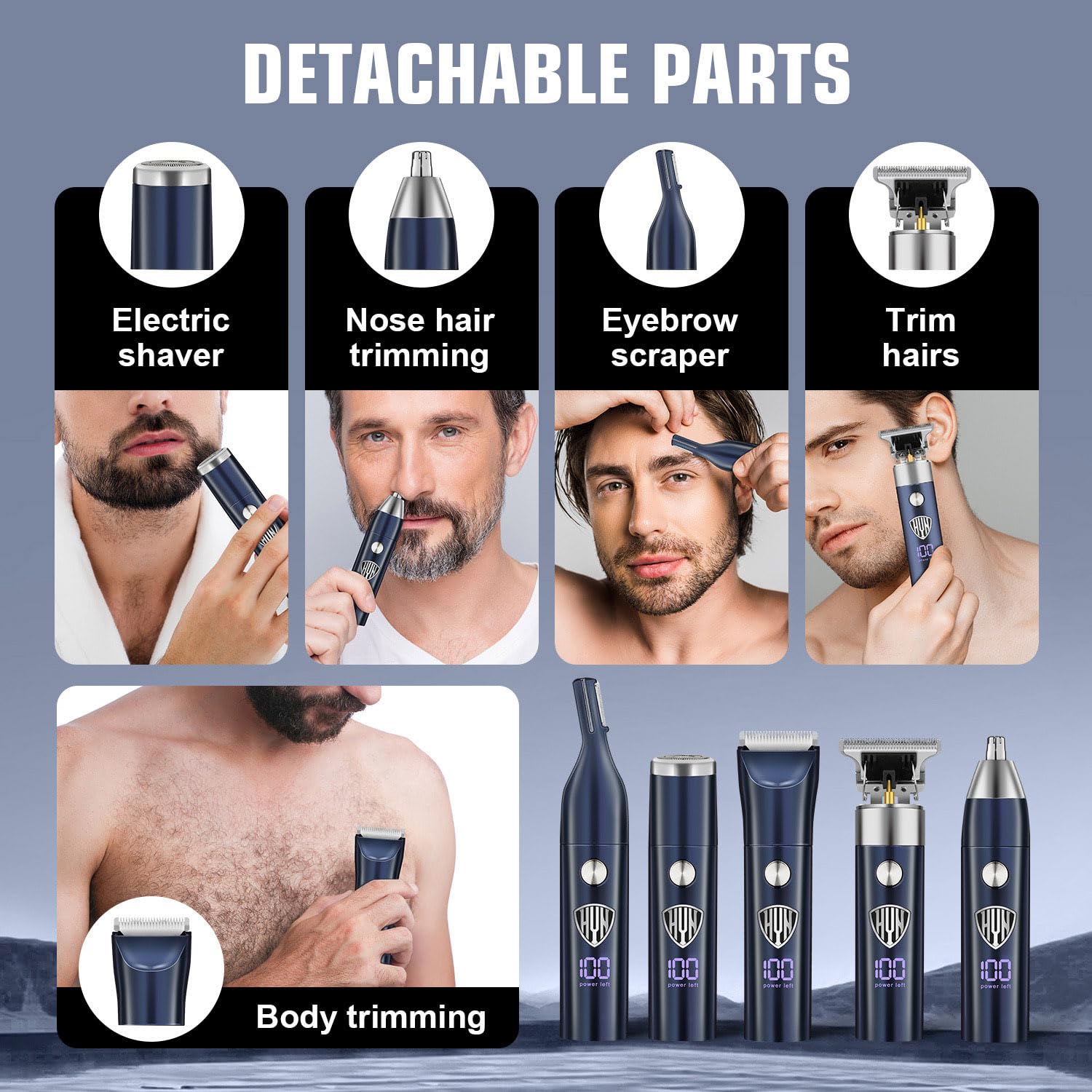 Beard Trimmer – 5-in-1 Grooming Kit for Men