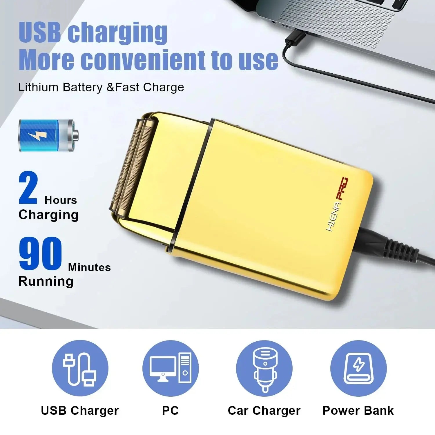 Gold Foil Shaver – Cordless & Powerful HIENA PRO