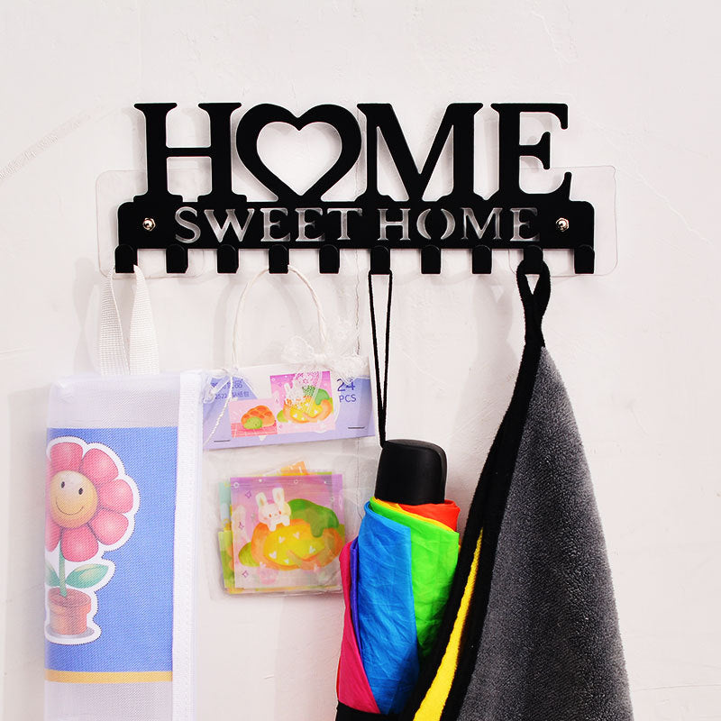 Wall-mounted Keys Holder Rack Sweet Home Storage Organizer Coat Clothes Towel Hanging Hooks Hangers eprolo