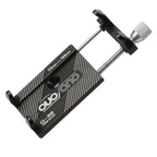 Black CNC aluminum alloy mobile phone holder with adjustable clamp for bicycle and electric vehicle handlebars, model Q-88.