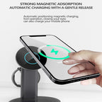 Magsafe Magnetic 3 in 1 Wireless Charger Stand 15W Fast Charge Mobile Phone Watch Headphones