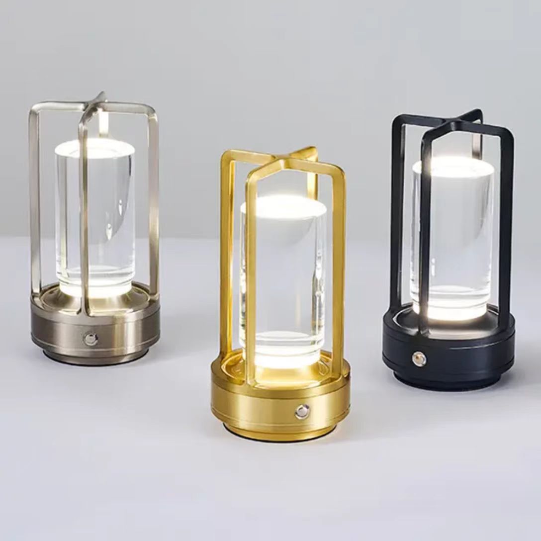 Gold black silver cross shaped desk lamp button touch US charging decorative desk lamp eprolo