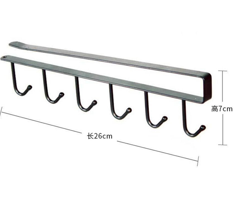 Bearing stronger Free of punch Storage Shelf  Hanging Cap Paper Shelves Kitchen Iron Multifunction Hanger - 1 Piece eprolo