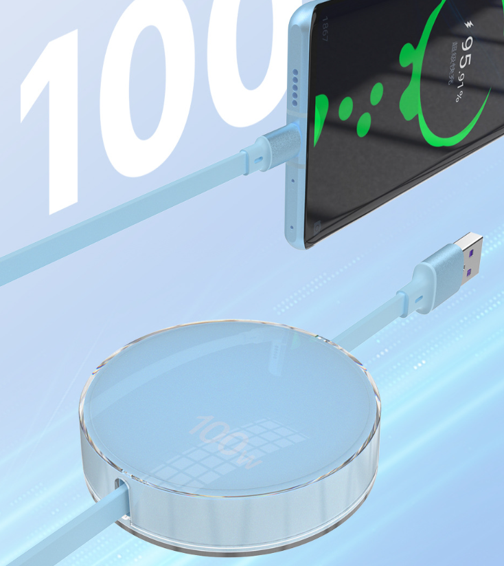 100W three in one telescopic data cable one to three charging cable eprolo