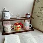 2-Tier Bamboo Spice & Cosmetic Organizer with Acrylic Base, Countertop Storage for Small Spaces eprolo