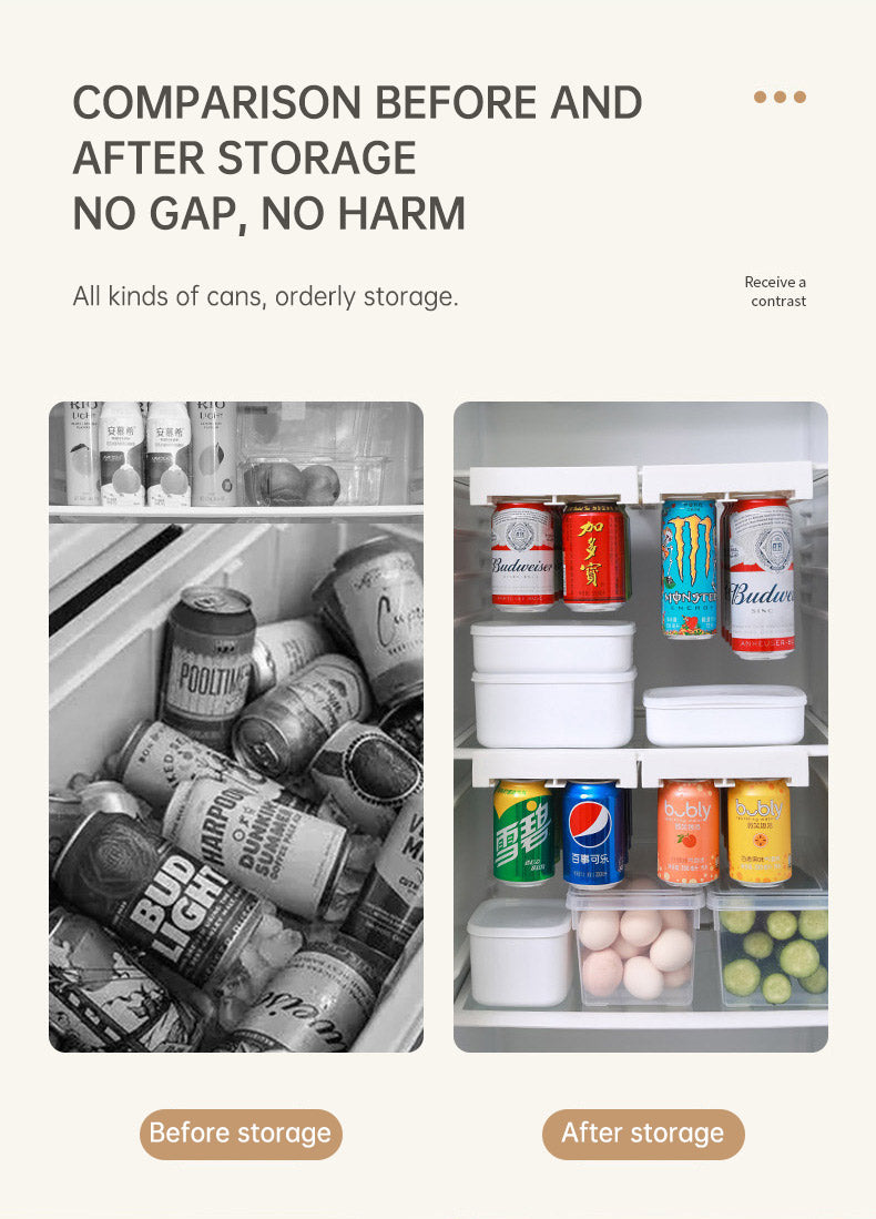 Refrigerator hanging shelf creative new space saving pop-top can storage beverage coke beer storage rack eprolo