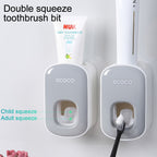 Automatic Toothpaste Dispenser Squeezers Toothpaste Tooth Dust-proof Toothbrush Holder Wall Mount Stand Bathroom Accessories Set eprolo