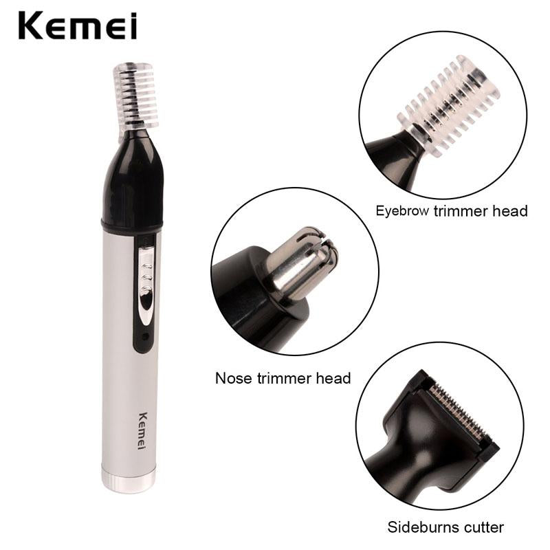 Kemei Fast shaving Men Electric Nose Ear Hair Trimmer Painless Women trimming sideburns eyebrows Beard hair clipper cut Shaver46 eprolo