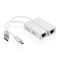 Aluminum alloy 2.0USB 100Mbps Ethernet card with no drive and cable Type-C to RJ45 Ethernet interface converter
