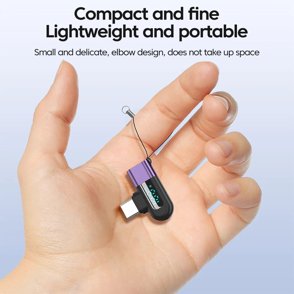 TG adapter 6A intelligent digital display supports 120W fast charging data cable, USB 2.0 port, Type-C adapter eprolo