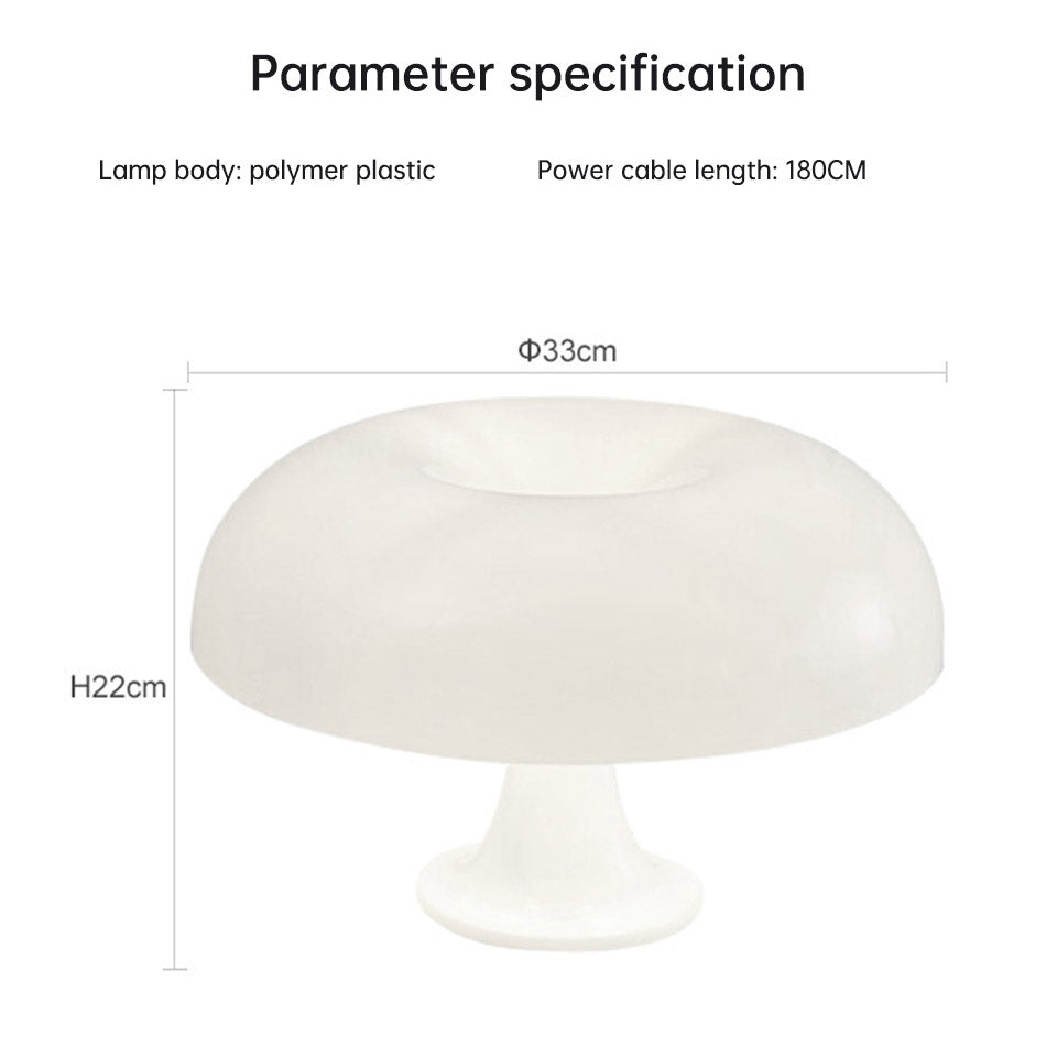 USB Danish Mushroom Table Lamp Simple Living Room Bedroom Bedhead Model Room Decorative Lamp eprolo