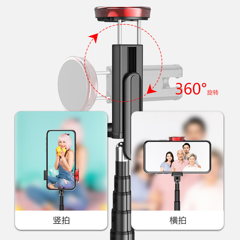 New 150cm Long Selfie Stick Tripod Carbon Fiber Plastic Detachable Remote Control AB202 Max Phone Compatibility Rotatable eprolo