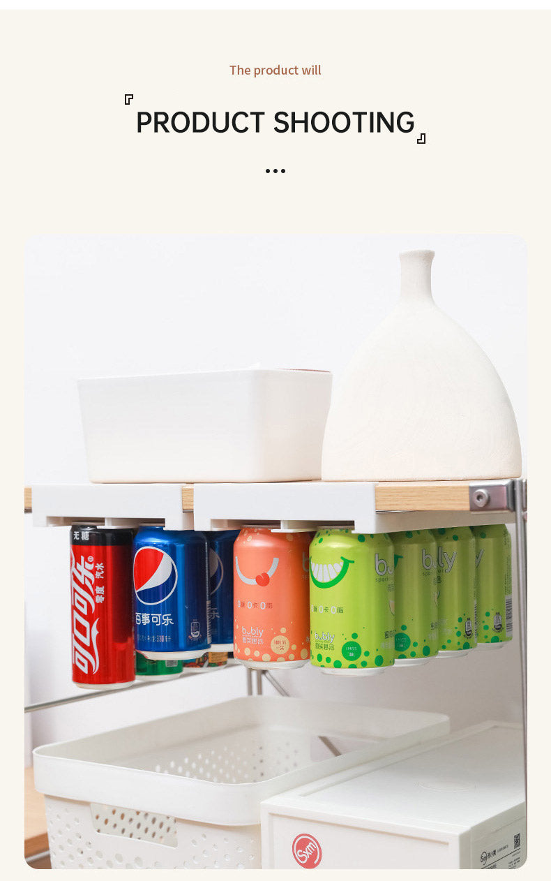 Refrigerator hanging shelf creative new space saving pop-top can storage beverage coke beer storage rack eprolo