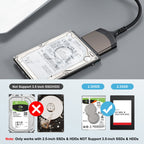 USB 3.0 to SATA Easy Drive Cable Serial Hard Disk 2.5-inch Mobile Hard Disk Adapter Cable USB Aluminum Alloy Shell eprolo