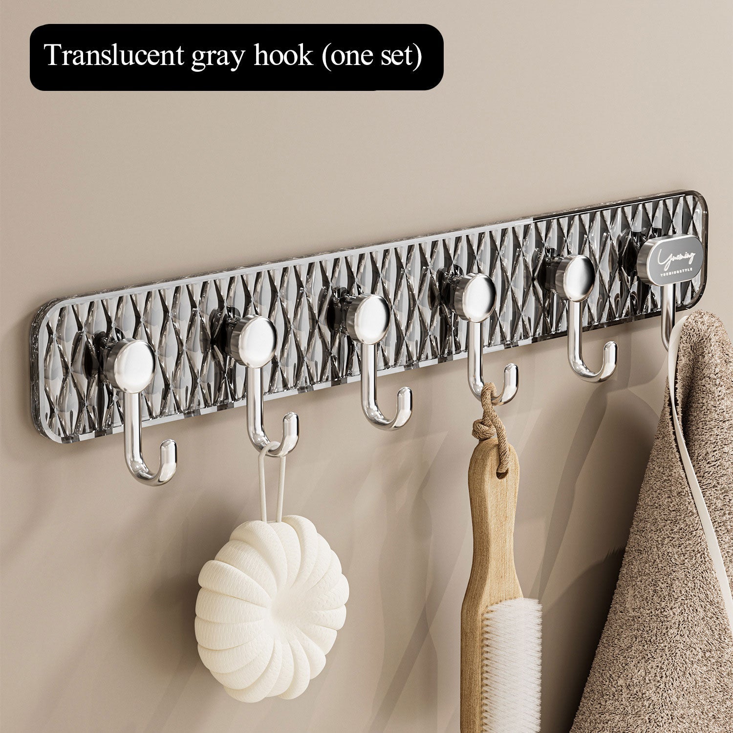Coupled hook no marks on the hook behind the entrance door strong adhesive hook clothes towel rack dormitory bathroom hook eprolo