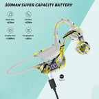 AKZ-G9 Graffiti Bone Conduction Wireless Bluetooth Earphones Insert Card Digital Display Hanging Ear Wireless Earphones eprolo