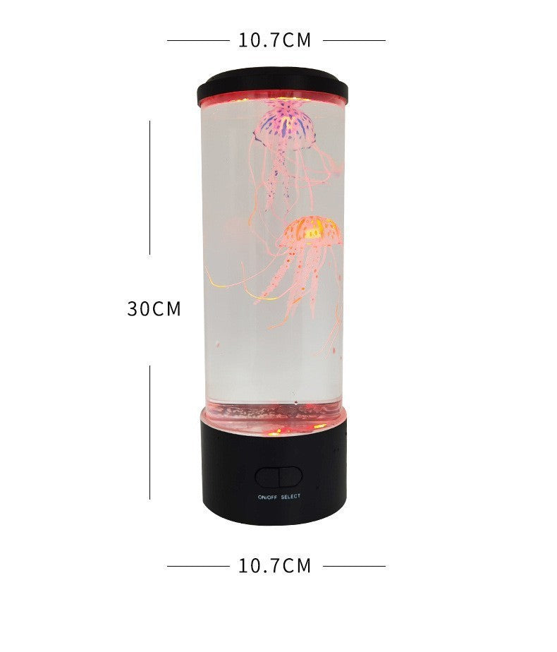 New medium jellyfish lamp USB plug-in colorful LED color changing home atmosphere night light desktop simulation jellyfish lamp eprolo