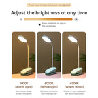 Table Lamp Eye Protection Desk Rechargeable Plug-In Dual Purpose Clamp Table Lamp Dormitory Bedroom Learning LED Bedside eprolo