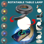 Floating and Spinning in Air with LED Moon Lamp RGB Floating Moon Table Lamp with Wireless Phone Charger for Office Bedroom Home eprolo