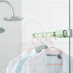 1 pcs Portable Indoor Balcony 5 Hole Clothes Hanging Drying Rack Window Frame Hanger For Coat Towels Home Storage Organizer Tool eprolo