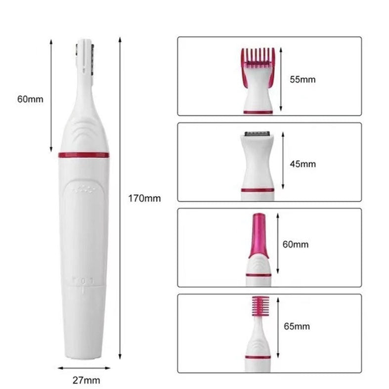 Five-in-One Multi-Functional Women's Electric Eyebrow Trimmer Portable Travel Hair Removal Device Full Body Shaver eprolo