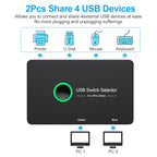 USB 3.0 Switch USB Switch 2 Computers Share 4 USB Devices KVM Switch Printer eprolo