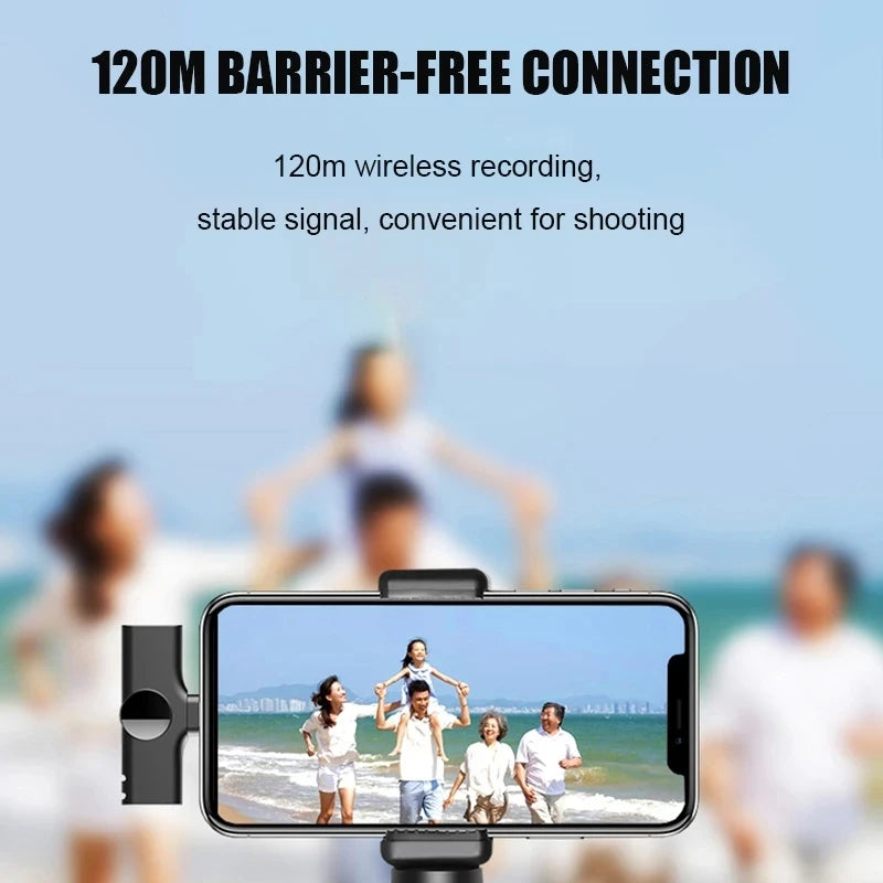 Wireless Lavalier Microphone Lapel Mic Mini For iPhone Android Cell Mobile Phone PC Tiny Micro Tie Mikrofon Mike Dual Bluetooth eprolo