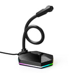 New microphone RGB luminous bendable USB microphone no drive voice chat video conference microphone eprolo