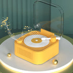 Retro Atomic Vinyl Bluetooth Speaker Hif Sound Long Battery Life Mini Record Player Rotary Speaker with Built-in Battery