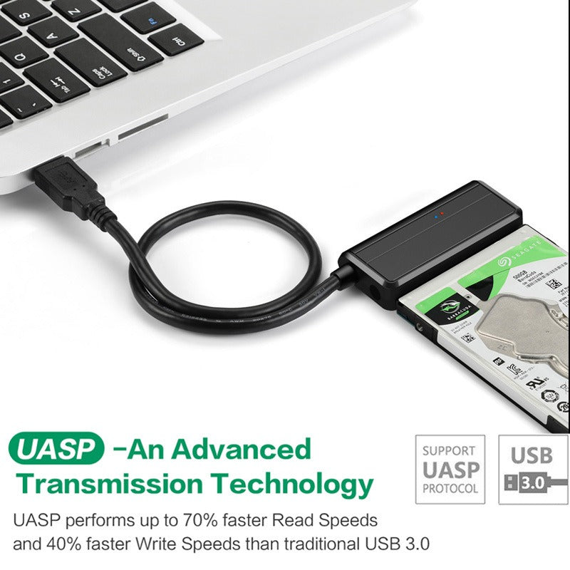New USB 3.0 to SATA7+15P Easy Drive Cable 2.5 "3.5-inch Hard Drive Data Cable USB Adapter Cable