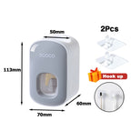 Automatic Toothpaste Dispenser Squeezers Toothpaste Tooth Dust-proof Toothbrush Holder Wall Mount Stand Bathroom Accessories Set eprolo