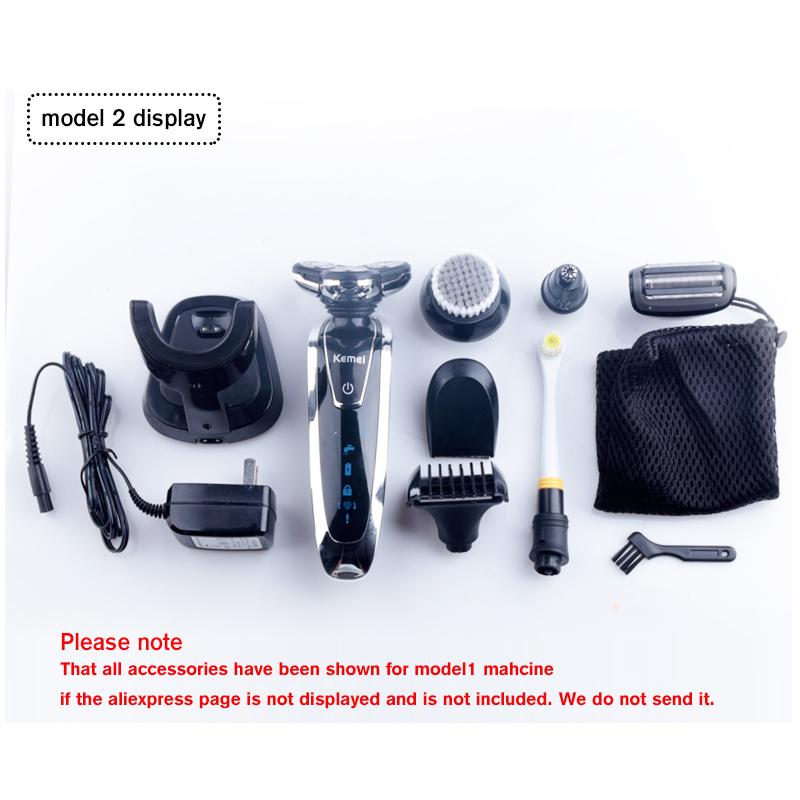 Kemei 7 in 1 Men's 3D Electric Shaver 3 in 1 Beard Trimmer Rechargeable Razor for Men Shaving eprolo