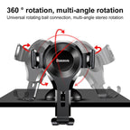 Baseus car phone holder with 360-degree rotation and multi-angle adjustment, featuring a universal rotating ball joint.