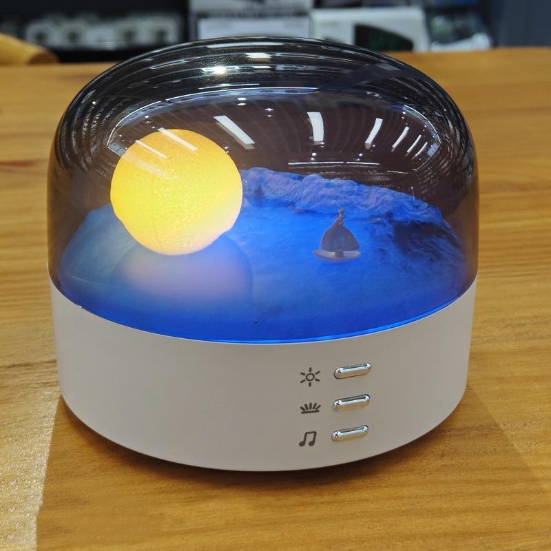 LED Warm Light Table Moon Lamp Decorative Table Light for Reading Room Bedside Living Room Night Light Bluetooth Speaker Lamp eprolo