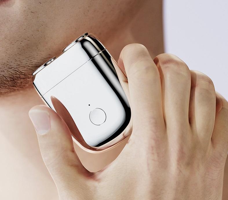 Mini electric shaver with magnetic suction dual blade heads 2-speed USB charging mini portable men's electric shaver eprolo