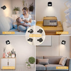 USB charging wall light LED bedside reading light charging portable touch adjustment night light magnetic suction cabinet light eprolo