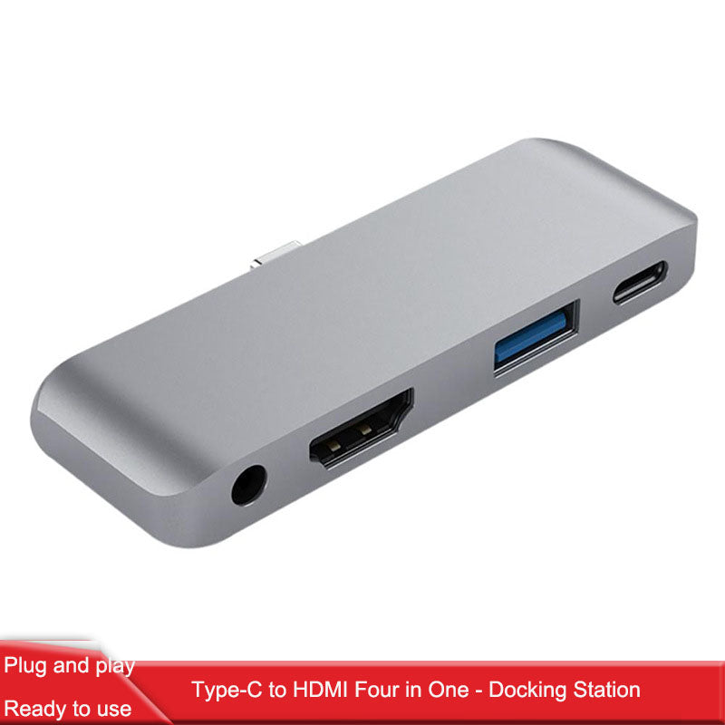 Suitable for iPad Pro Hub USB-C to HDMI+3.5+USB+PD Hub Type-C docking station eprolo