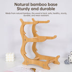 2-Tier Bamboo Fruit Stand for Kitchen, Space Saving Countertop Organizer with Ventilation to Keep Produce Fresh eprolo