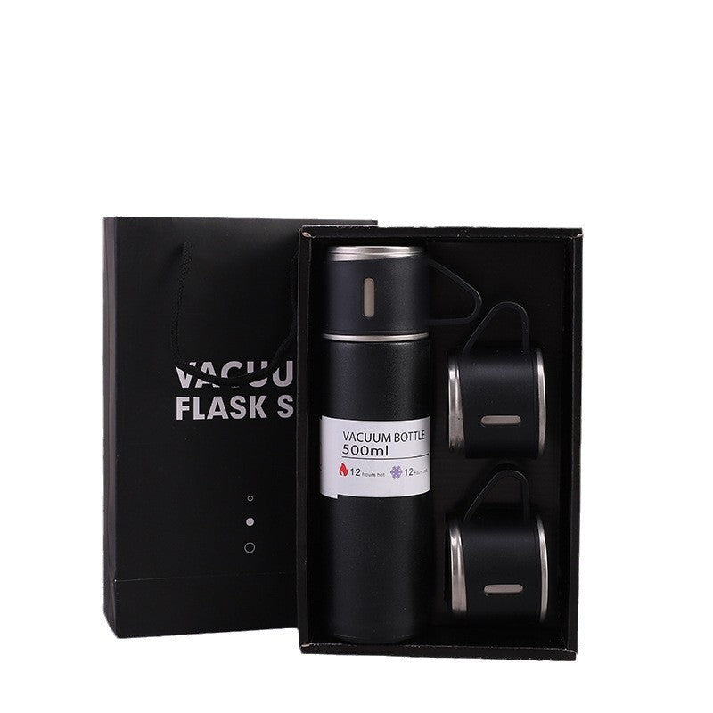 A cup of three-lid thermos cup portable fashion gift box set stainless steel cup eprolo