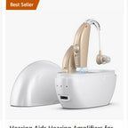 Portable Dual-Ear Hearing Aids with Amplifier and Rechargeable Function