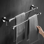 304 stainless steel towel rack, non perforated, bathroom towel double pole hanging rack, household towel rack eprolo