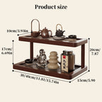 2-Tier Bamboo Spice & Cosmetic Organizer with Acrylic Base, Countertop Storage for Small Spaces eprolo